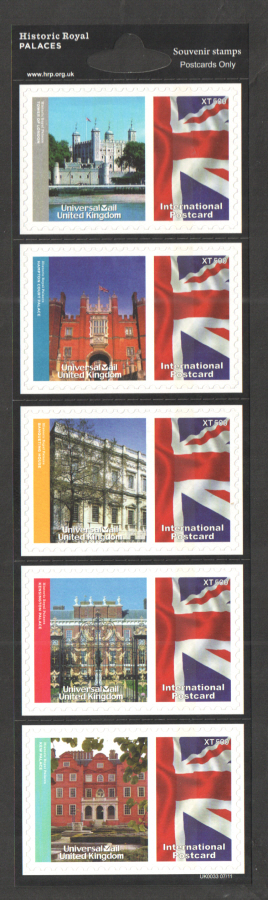 (image for) UK0033 Historic Royal Palaces Universal Mail Stamps Dated: 07/11 - Click Image to Close